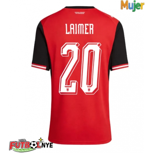 Camiseta Austria Konrad Laimer #20 Primera Equipación para mujer Mundial 2026 manga corta